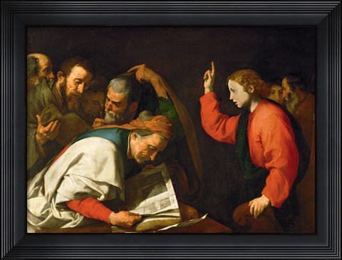 Framed Twelve Year Old Jesus and the Doctors, c.1630 Print