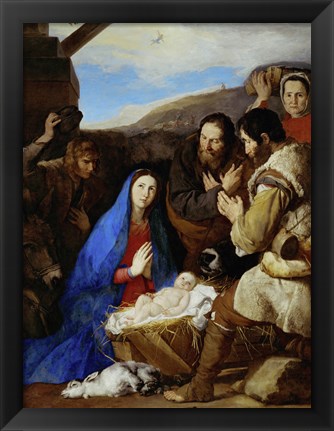 Framed Adoration of the Shepherds Print