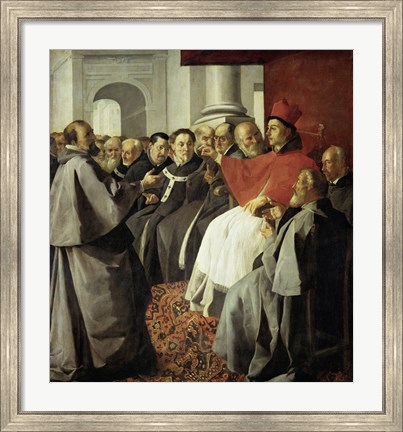 Framed Saint Bonaventura at the Church Council of Lyon Print