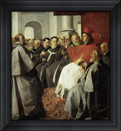 Framed Saint Bonaventura at the Church Council of Lyon Print
