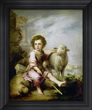 Framed Good Shepherd, around 1665. Print