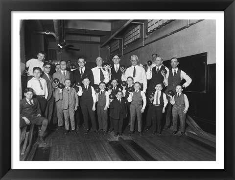 Framed Bowling, 1924 Print