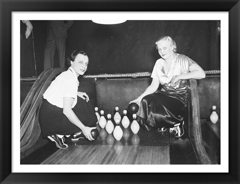 Framed Bowling Alley, 1936 Print