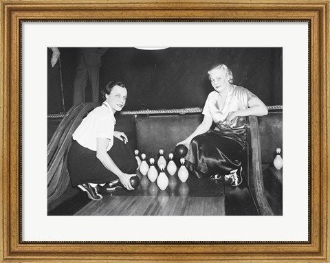 Framed Bowling Alley, 1936 Print