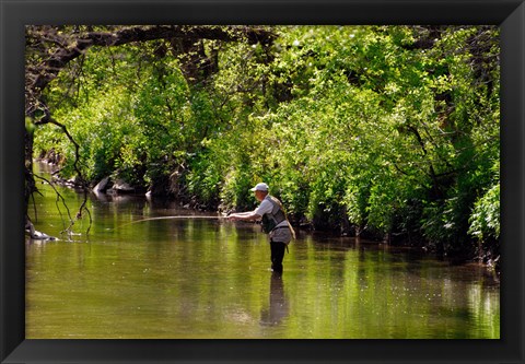 Framed Fishing Hole Print