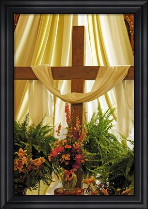 Framed Easter Cross Print