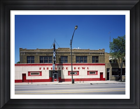 Framed Bowling alley, Chicago, Illinois Print