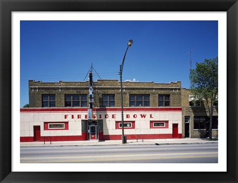 Framed Bowling alley, Chicago, Illinois Print