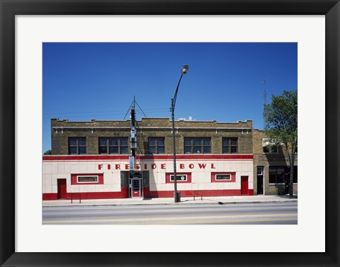 Framed Bowling alley, Chicago, Illinois Print