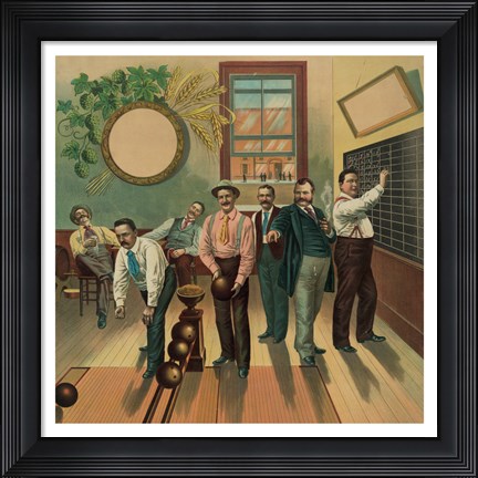 Framed Bowling Alley Print