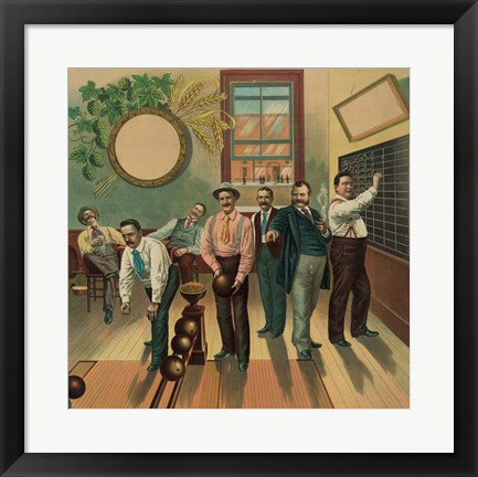 Framed Bowling Alley Print