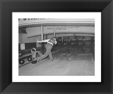 Framed Lucky Strike Bowling Print