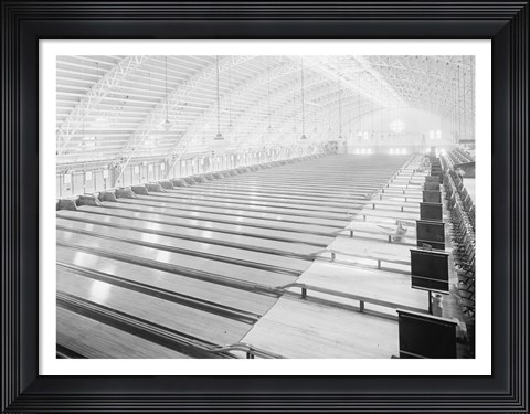 Framed Convention Hall, Bowling Alley Print