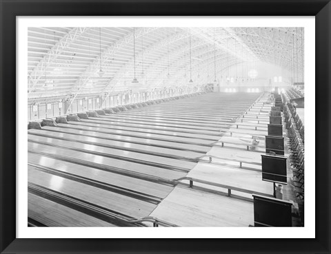 Framed Convention Hall, Bowling Alley Print