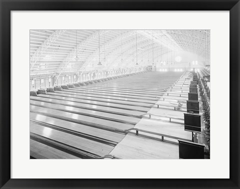 Framed Convention Hall, Bowling Alley Print