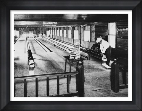 Framed Olentangy Park Bowling Alleys, Columbus, Ohio Print