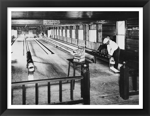 Framed Olentangy Park Bowling Alleys, Columbus, Ohio Print