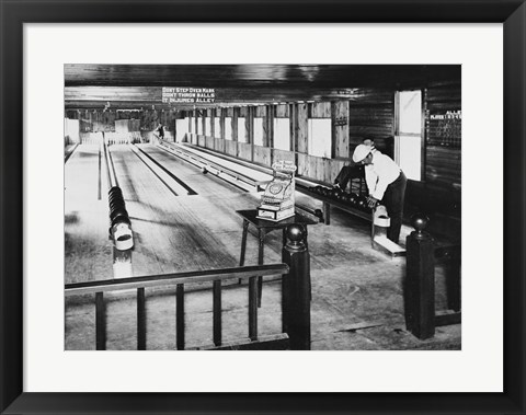 Framed Olentangy Park Bowling Alleys, Columbus, Ohio Print