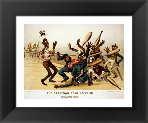 Framed Darktown Bowling Club: Bowled Out Print