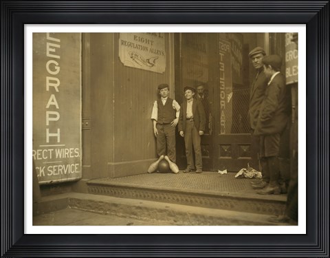 Framed Bowling Alley Boys, New Haven, Connecticut Print