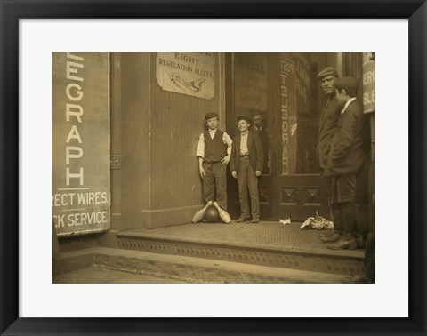 Framed Bowling Alley Boys, New Haven, Connecticut Print