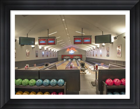 Framed Bowling Center at Mount Vernon Print