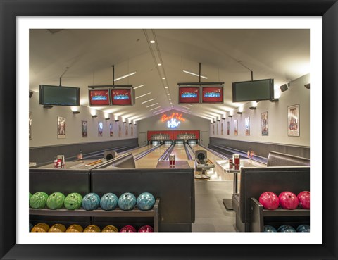 Framed Bowling Center at Mount Vernon Print