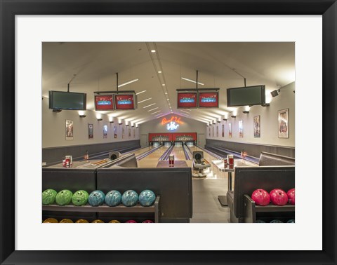 Framed Bowling Center at Mount Vernon Print