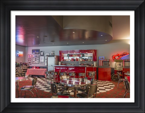 Framed Bowling Center Snack Bar at Mount Vernon Print