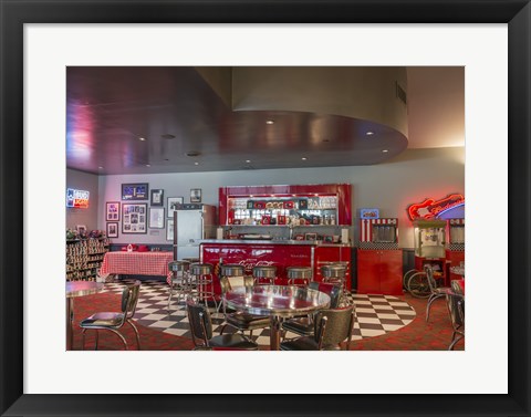 Framed Bowling Center Snack Bar at Mount Vernon Print