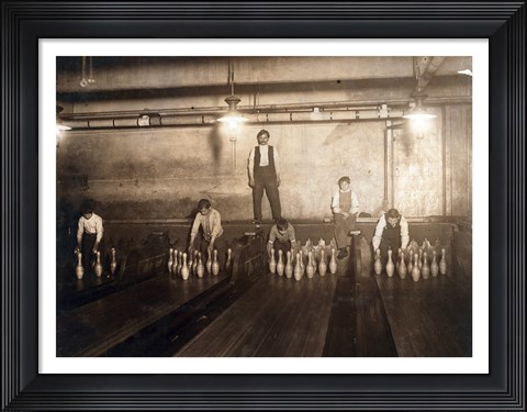Framed Subway Bowling Alley, 65 South St., Brooklyn, N.Y. Print