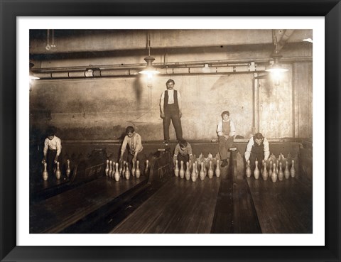 Framed Subway Bowling Alley, 65 South St., Brooklyn, N.Y. Print