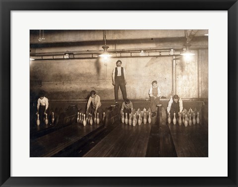 Framed Subway Bowling Alley, 65 South St., Brooklyn, N.Y. Print