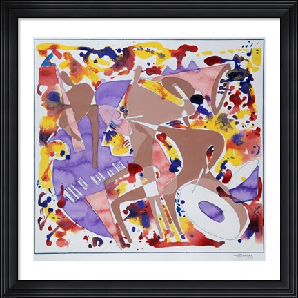 Framed Abstract Jazz Print