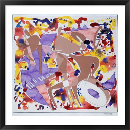 Framed Abstract Jazz Print