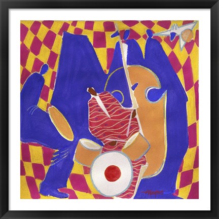 Framed Homage to Mingus II Print