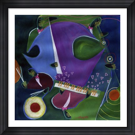 Framed Blue Rondo a la Turk Print