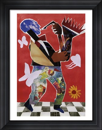 Framed Head in the Clouds Print