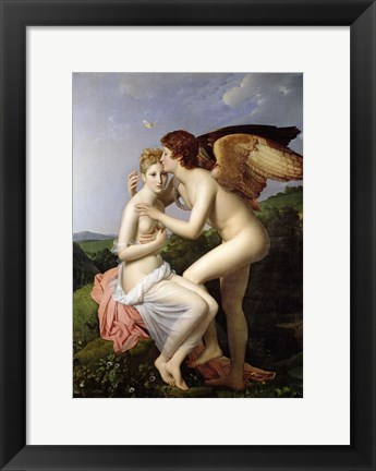 Framed Psyche Receiving the First Kiss of Cupid, 1798 Print