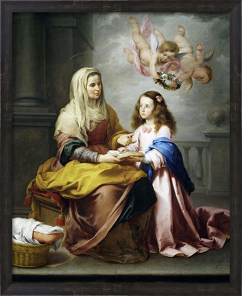 Framed Saint Anne and the Virgin Print