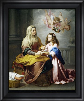 Framed Saint Anne and the Virgin Print