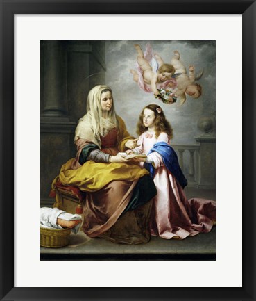 Framed Saint Anne and the Virgin Print