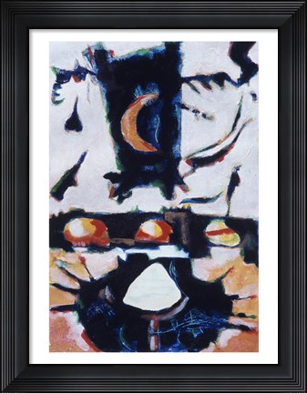 Framed Untitled (Black with Blue) Print