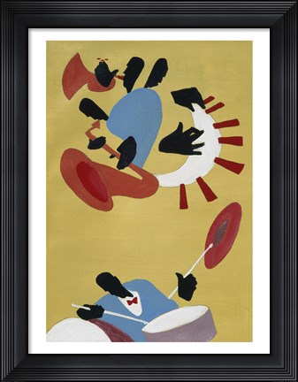 Framed Untitled (Music on Yellow) Print