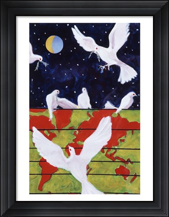 Framed Untitled (Birds at Night) Print