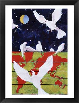 Framed Untitled (Birds at Night) Print