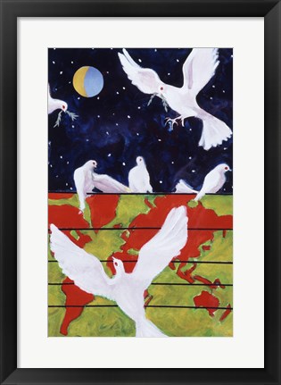 Framed Untitled (Birds at Night) Print