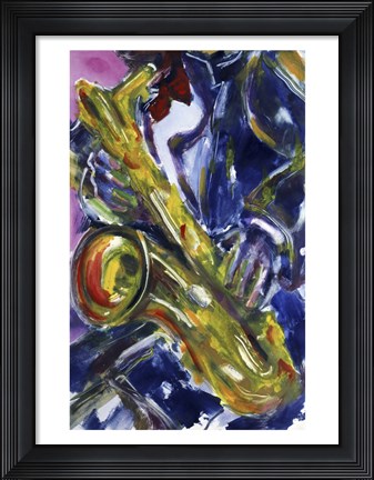 Framed Sax Essence Print
