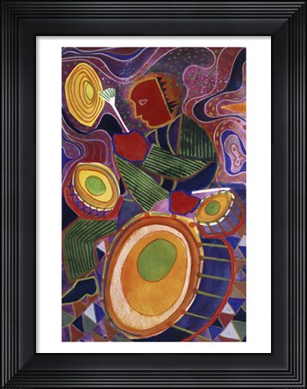 Framed Drummer B Print