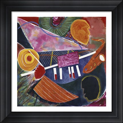 Framed Piano II Print